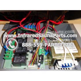 COMPLETE CONTROL POWER BOX WITH CONTROL PANEL - COMPLETE CONTROL POWER BOX FOR  INFRARED SAUNA 110v 120v WITH TWO CONTROL PANELS UNIVERSAL 22