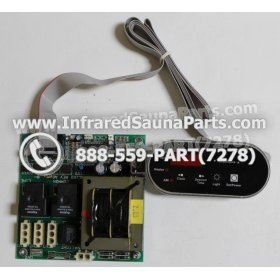 COMPLETE CONTROL POWER BOX WITH CONTROL PANEL - COMPLETE CONTROL POWER BOX / BOARD EZE INFRARED SAUNA WITH ONE CONTROL PANEL BLACK FINISH 2