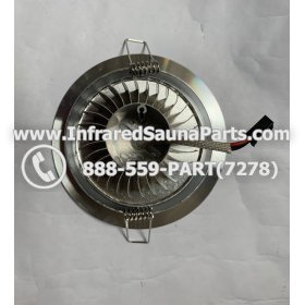 COMPLETE LIGHT ASSEMBLY 12V - COMPLETE LIGHT ASSEMBLY IN SILVER FINISH WITH LED BULB 2 PIN FEMALE 12V 4 x 4 INCHES 2