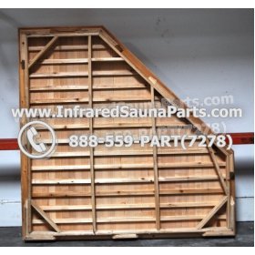 WOOD SAUNA FLOORS - HEMLOCK WOOD CORNER SAUNA FLOOR ( 59.5" x 59" ) 3