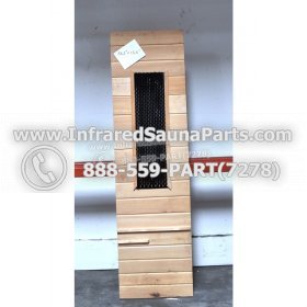 WOOD BENCHS + HEATERS - HEMLOCK WOOD BENCH + HEATHER + BLACK COVER ( 56.2" x 15.5" ) 2