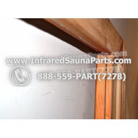 WOOD SAUNA WALLS - HEMLOCK WOOD SAUNA PANEL WITH GLASS OUT ( 73" x 48.5" ) IN ( 65" x 23.7" ) 8