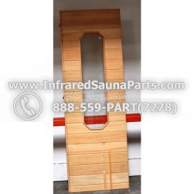 WOOD SAUNA WALLS - HEMLOCK WOOD SAUNA PANEL WITH GLASS ( 69.5" x 23.5" ) 8