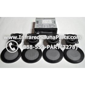 COMPLETE STEREO + SPEAKERS + COVERS - COMPLETE STEREO SYSTEM PC-3681 GREEN WITH 4 SPEAKERS 2