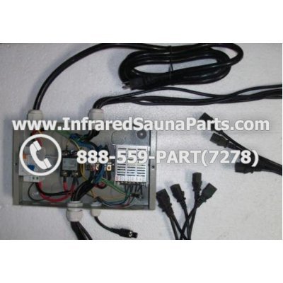 COMPLETE CONTROL POWER BOX 110V / 120V - COMPLETE CONTROL POWER BOX 110V  120V SUNTECH INFRARED SAUNA WITH 8 FEMALE PLUGS 1