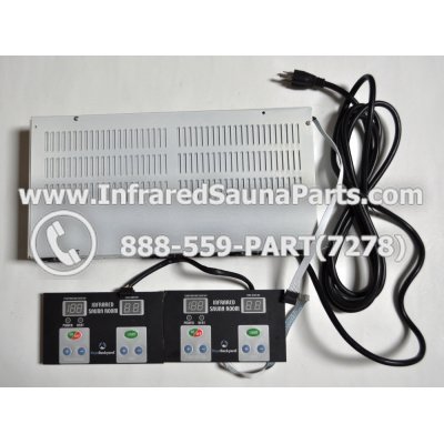 COMPLETE CONTROL POWER BOX WITH CONTROL PANEL - COMPLETE CONTROL POWER BOX ZENAWAKENING INFRARED SAUNA STYLE 1 WITH TWO CONTROL PANELS 1