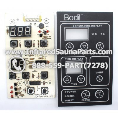 CIRCUIT BOARDS WITH  FACE PLATES - CIRCUIT BOARD WITH FACEPLATE AOK-SP4262B V03 BODIL SAUNA 1